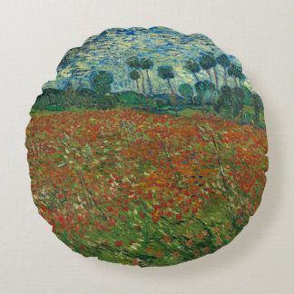 Poppy Field - Vincent van Gogh Rond Kussen
