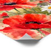 Poppy Field - Watercolour Poppy Poster (Hoek)