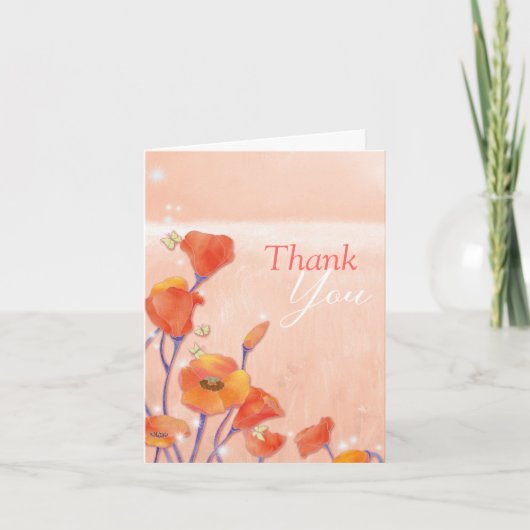 Poppy Field Wedding Bedankt (Voorkant)