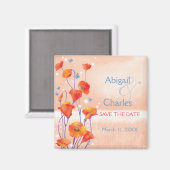 Poppy Field Wedding Save the Date Magneet (Voorkant / Achterkant)