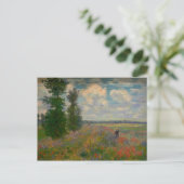 Poppy Fields Claude Monet Fine Art Briefkaart (Staand voorkant)