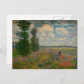 Poppy Fields Claude Monet Fine Art Briefkaart (Voorkant / Achterkant)