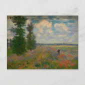 Poppy Fields Claude Monet Fine Art Briefkaart (Voorkant)