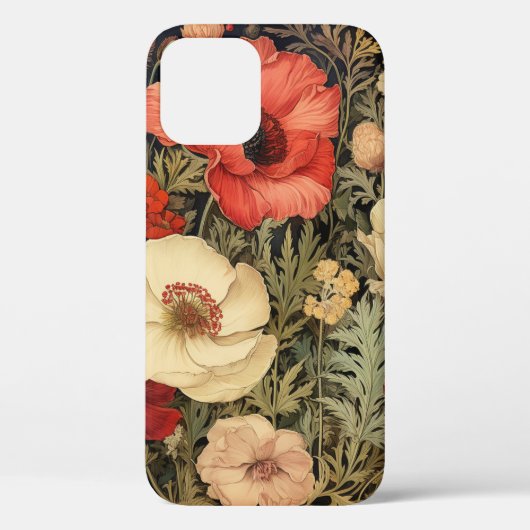 Poppy Fields: een bloemensymfonie Case-Mate iPhone Case (Achterkant)