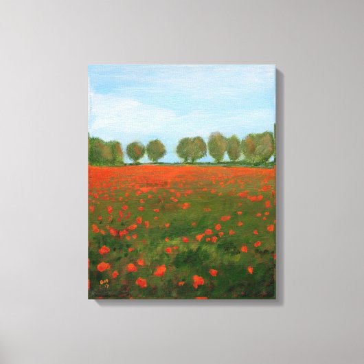Poppy Fields Giclee Canvas Afdruk (Voorkant)