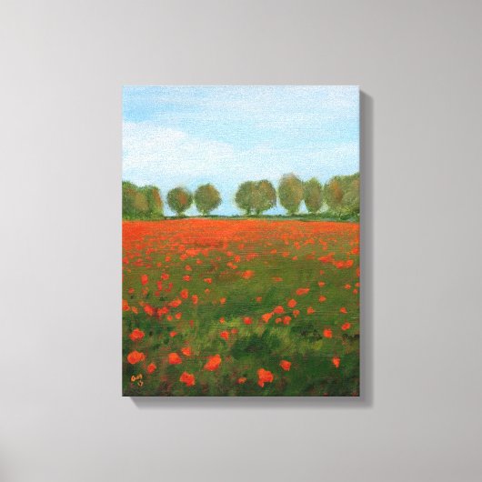 Poppy Fields Giclee Canvas Afdruk (Voorkant)
