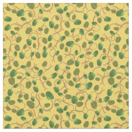 Poppy Fields Groene Poppy Buds op Gele Stof