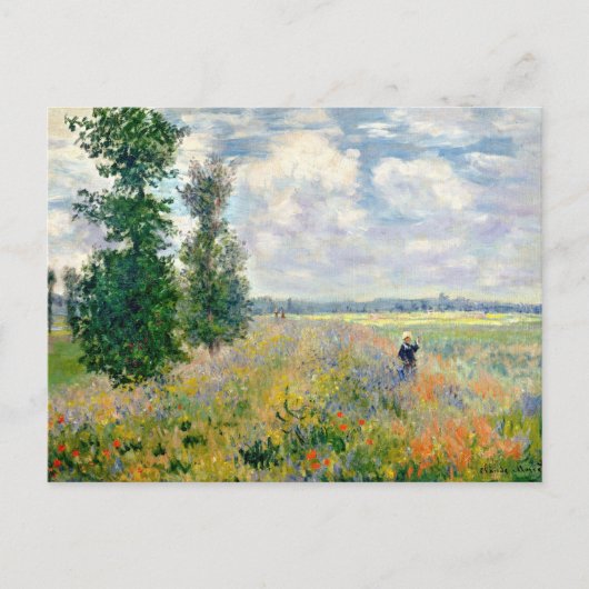Poppy Fields nabij Argenteuil door Claude Monet Briefkaart (Voorkant)