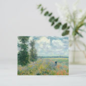Poppy Fields nabij Argenteuil door Claude Monet Briefkaart (Staand voorkant)