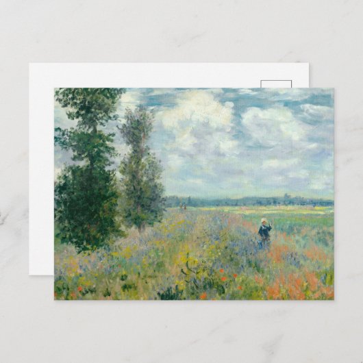 Poppy Fields nabij Argenteuil door Claude Monet Briefkaart (Voorkant / Achterkant)