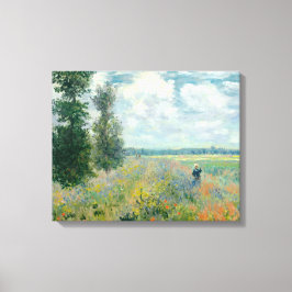 Poppy Fields nabij Argenteuil door Claude Monet Canvas Afdruk
