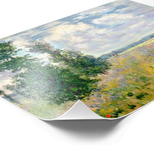Poppy Fields nabij Argenteuil door Claude Monet Foto Afdruk (Hoek)
