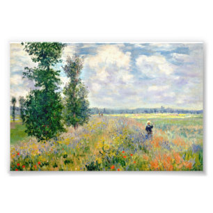 Poppy Fields nabij Argenteuil door Claude Monet Foto Afdruk