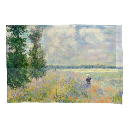 Poppy Fields nabij Argenteuil door Claude Monet Kussensloop (Voorkant)