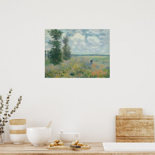 Poppy Fields nabij Argenteuil door Claude Monet Poster (Keuken)