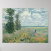 Poppy Fields nabij Argenteuil door Claude Monet Poster (Voorkant)