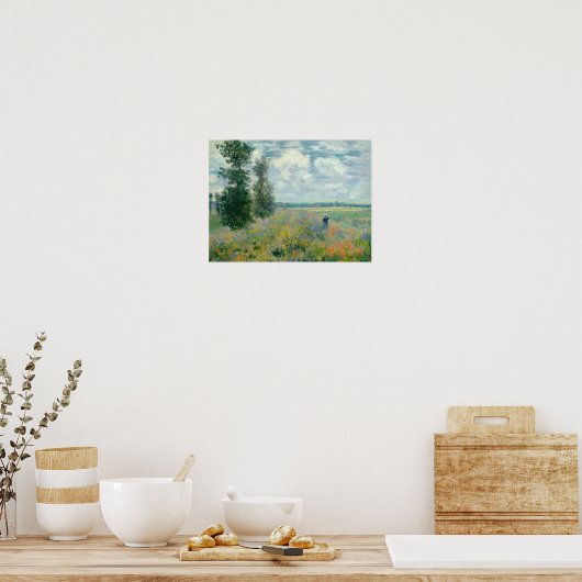 Poppy Fields nabij Argenteuil door Claude Monet Poster (Keuken)