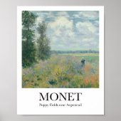 Poppy Fields nabij Argenteuil door Claude Monet Poster (Voorkant)