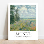 Poppy Fields nabij Argenteuil door Claude Monet Poster<br><div class="desc">Breng een stukje kunstgeschiedenis mee naar huis met dit prachtige poster Poppy Fields nabij Argenteuil van de Franse impressionistische schilder Claude Monet. Dit werk is een van de vier gelijkaardige uitzichten van de vlakte van Gennevilliers, net ten zuidoosten van Argenteuil, die Monet in de zomer van 1875 uitvoerde. Hij schilderde...</div>