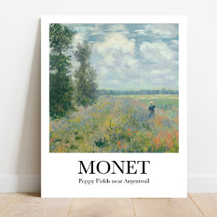 Poppy Fields nabij Argenteuil door Claude Monet Poster