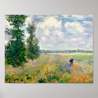 Poppy Fields nabij Argenteuil door Claude Monet Poster
