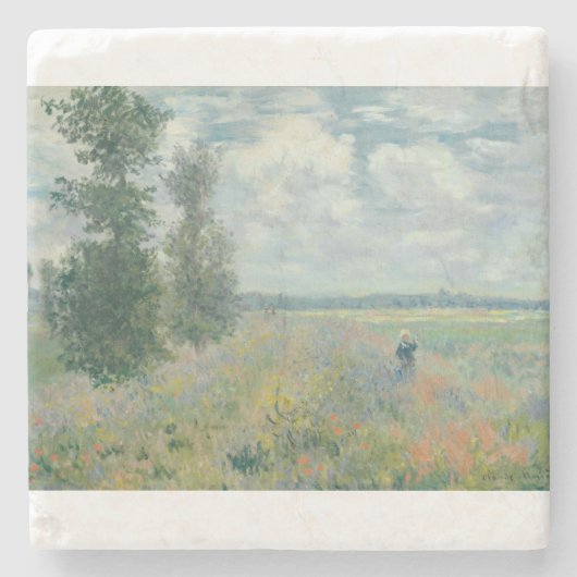 Poppy Fields nabij Argenteuil door Claude Monet Stenen Onderzetter (Voorkant)