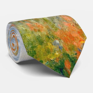 Poppy Fields nabij Argenteuil door Claude Monet Stropdas