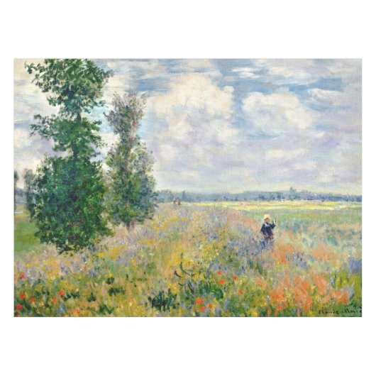 Poppy Fields nabij Argenteuil door Claude Monet Tafelkleed (Voorkant (Horizontaal))