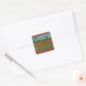 Poppy Fields van Vincent Van Gogh Vierkante Sticker (Envelop)