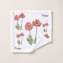 Poppy Flannel Washandje