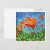 Poppy Flat Notecard Notitiekaartje (Voorkant / Achterkant)