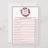 Poppy Floral Baby shower 2x Games Kaart (Achterkant)