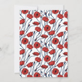 Poppy Floral Baby shower Baby ABC Game Kaart (Achterkant)