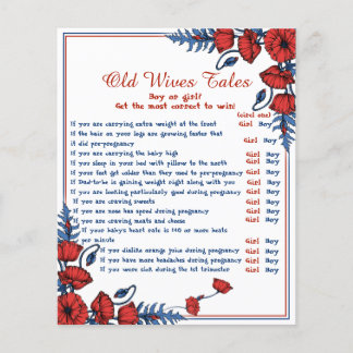 Poppy Floral Baby shower Old Wives Tale