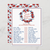 Poppy Floral-Baby shower zou mama een beetje (Voorkant / Achterkant)