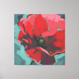 Poppy Floral Canvas Afdruk