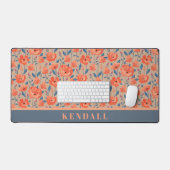  Poppy Floral Cottagecore Bureaumat (Keyboard & Muis)