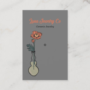 Poppy Floral Jewelry Pin Visitekaartje