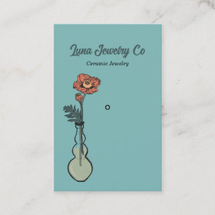 Poppy Floral Jewelry Pin Visitekaartje