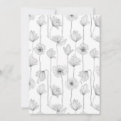 Poppy Floral Party Invitation for All Occasions Kaart (Achterkant)