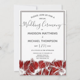 Poppy Floral Virtual Wedding Livestream Weddenscha Kaart