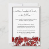 Poppy Floral Virtual Wedding Livestream Weddenscha Kaart (Achterkant)