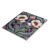 Poppy Flower Art Deco Nouveau Europese volkskunst Tegeltje (Zijkant)