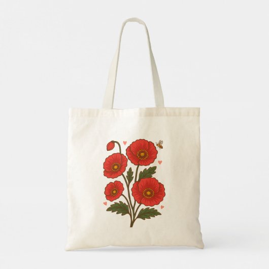 Poppy Flower Bag Tote Bag (Achterkant)