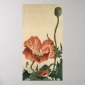 Poppy Flower beroemd gemaakt door Ohara Koson Poster (Voorkant)