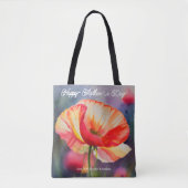 Poppy Flower Botanical Painting Moederdag Tote Bag (Voorkant)