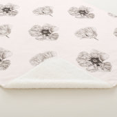 Poppy Flower Botanical Sherpa Deken (3/4)