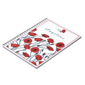 Poppy Flower Bouquet personaliseren Notitieboek (Linkerzijde)