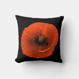 Poppy Flower Colorful Floral Abstract Kussen