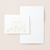 Poppy Flower Custom Gold Foil Wenskaart Folie Kaarten (Display)